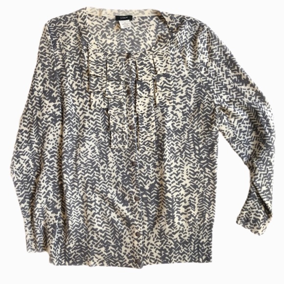 J. Crew Strada Ruffle Cardigan - Picture 3 of 8